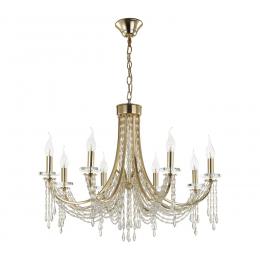 Odeon light 5063/8 CLASSIC ODL24 537 золото/прозрачный/металл/хрусталь Люстра E14 8*40W CAPEL 